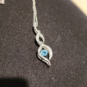 Swiss blue topaz necklace